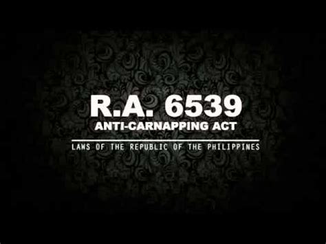 carnapping philippines|R.A. 6539 .